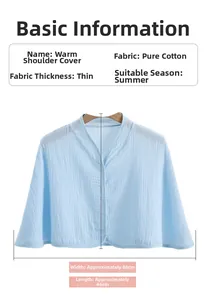 Detailed size chart of summer cotton shoulder wrap showing 88cm width and 46cm length