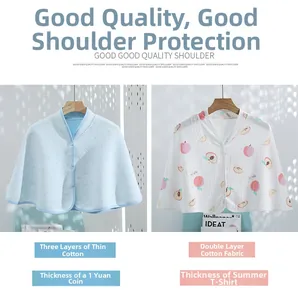 Detail comparing dual-layer cotton gauze and triple-layer padded baby shoulder wraps
