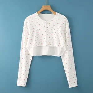 Women's Pure Cotton Shoulder Warmer Bolero Cropped Cardigan For Sleeping Air Conditioned Room Cervical Protection Shrug