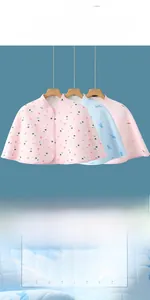 Detail of diamond-quilted cotton shoulder wrap for nursing and neck warmth