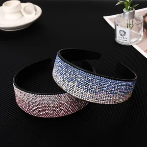 Sparkling crystal padded headband with rhinestones for women on elegant background