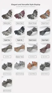 Detailed grid view showcasing 17 styles of crystal-encrusted bow hair clips for women