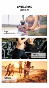 Detail showing high-waist yoga leggings and sports vest set for fitness and outdoor sports