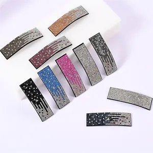 Set di nove fermagli per capelli con strass scintillanti in vari colori per donne e ragazze