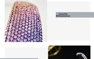 Vue macro de strass violets dégradés de luxe sur le détail d'un serre-tête étincelant