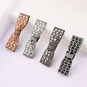 Pince à Cheveux Nœud Coréenne Mode Strass Triangle Géométrique Pince à Ressort pour Femme Mariage Fête Accessoires Cheveux