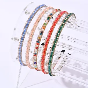 Crystal Beaded Headband For Women Minimalist Non-Slip Handmade Crystal Bead Hair Hoop Simple Fashion Hair Accessories Jewelry