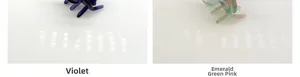 Comparaison détaillée des pinces à cheveux en acétate violet et vert émeraude