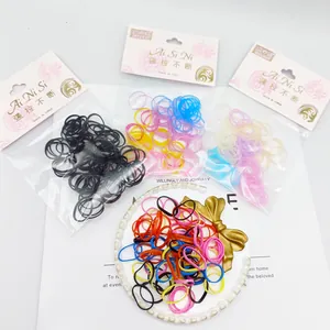 Disposable Rubber Band High Elasticity TPU Hair Ties Multicolor Small Large Loops For Kids Girls Hair Accessories Durable Hair Rings