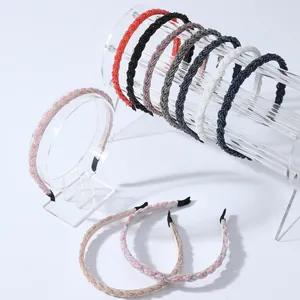 Beaded braided headband set in multiple colors with non-slip fine edge design