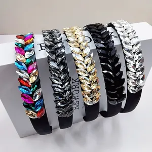 Diademas barrocas hechas a mano con cristales de marquesa en cinco colores elegantes