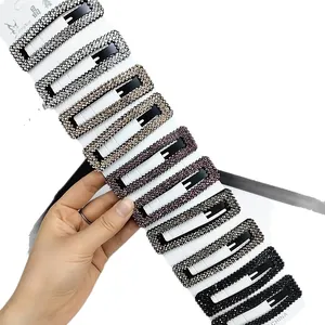 Set di 12 fermagli per capelli BB con strass scintillanti in colori sfumati