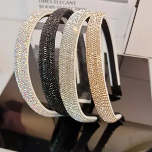 Diademas de lujo con brillantes diamantes de imitación en cuatro colores y diseño chic