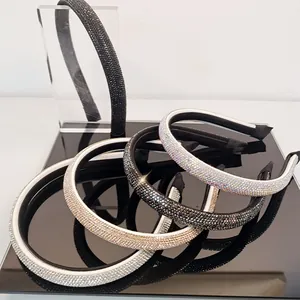 Diadema de diamantes de imitación brillantes en varios colores con forro antideslizante
