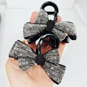 Pinces à cheveux nœud avec strass étincelants pour coiffures élégantes de femmes