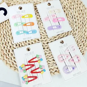 Niedliche Stern Herz Schmetterling Bär Form Kinder BB Haarspangen Für Mädchen Candy Farbe Legierung Tropföl Haarnadeln Haarschmuck Geschenk