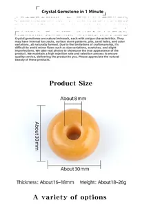 Especificaciones de tamaño detalladas para cuenta de ágata natural de 30mm con agujero