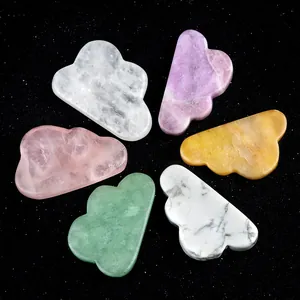 Cloud-shaped natural crystal stones in six various colors and textures for DIY decor