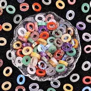 Ovale holle natuurlijke kristallen agaatstenen voor DIY sieraden maken in diverse kleuren