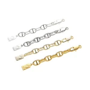 18K gold plated extension chains with lobster clasp and queen coin pendant