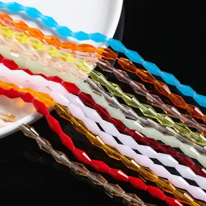 Multi-colored faceted bicone crystal glass beads for DIY necklaces and bracelet making