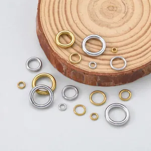 Anelli a O in acciaio inossidabile 304 lucido oro e argento per gioielli e borse fai-da-te