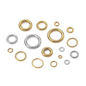 Anelli a O in acciaio inossidabile 304 oro e argento di varie dimensioni per borse DIY