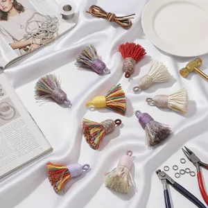 Handmade Tibetan cotton thread tassels for DIY jewelry, keychains, and bag charms decoration