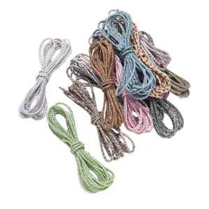 Cordini in cotone intrecciato da 3mm in vari colori per gioielli DIY e artigianato