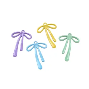 Pendentifs nœuds macarons colorés en alliage pour bijoux DIY comme des bracelets