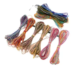 Regenboog nylon koord set voor DIY sieraden maken en handgemaakte weefprojecten