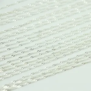 Chaîne Ondulée Avec Fermoir Mousqueton Chaîne de Collier Fine en Métal pour la Fabrication de Bijoux Pendentif DIY Accessoires