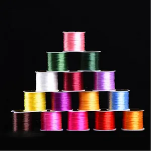 Lot de 15 fils élastiques colorés pour la création de bijoux DIY sur fond noir élégant