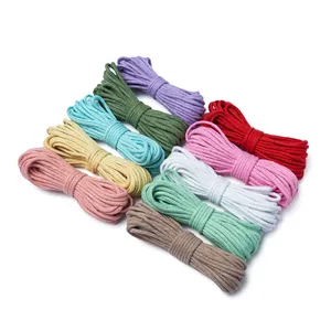 Détail de 10 cordons en coton tressé de 3mm pour loisirs créatifs et accessoires DIY
