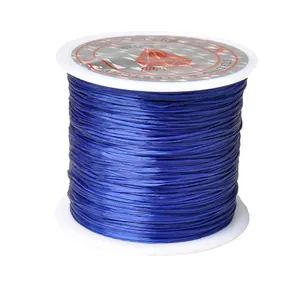 Fil élastique bleu cristal résistant sur bobine pour la création de bijoux DIY à la main