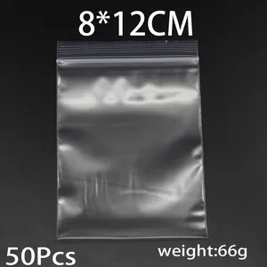 Λεπτομέρεια από σακουλάκια PE με κλείσιμο zip 8x12cm σετ 50τμχ για κοσμήματα