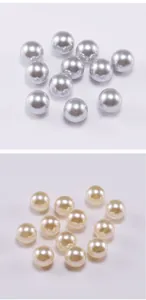 Perle finte ABS argento e bianco panna per gioielli fai-da-te e decorazioni