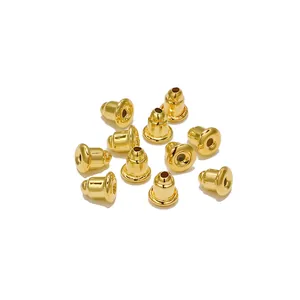 Goldene glockenförmige Ohrmuttern aus Metall für DIY Schmuckherstellung Zubehör