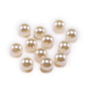 Macro di perle finte in ABS bianco crema lucido per gioielli e artigianato fai da te