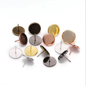 Supports de boucles d'oreilles DIY en diverses couleurs métalliques pour bijoux