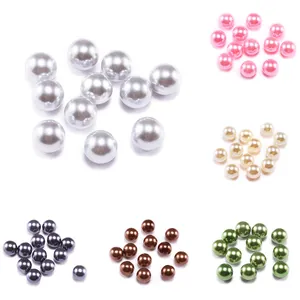 Perle rotonde in ABS finta perla in vari colori per la creazione di gioielli fai-da-te