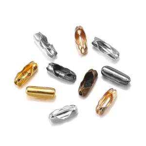 Poliert Metall Kugelkette Verbinder in Silber Gold und Bronze für DIY Schmuckzubehör