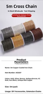 Platte metalen kettingen in zeven kleuren op witte spoelen voor DIY-sieraden maken