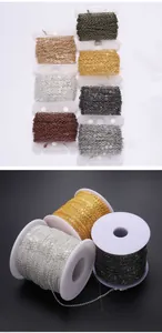 Flat O-link chains in various metallic platings for DIY jewelry making and crafts