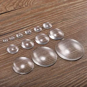 Cabochon tondi in vetro trasparente per gioielli fai-da-te in varie misure