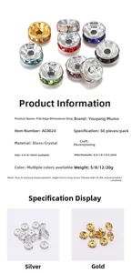 Detaillierte Größentabelle für Rondelle-Abstandshalter mit Maßen und Löchern von 4mm bis 10mm