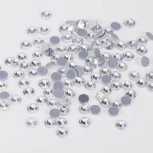 Macro de diamantes de imitación de cristal transparente tallado para manualidades DIY