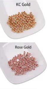 Perline metalliche oro KC e oro rosa per accessori creazione di gioielli fai-da-te