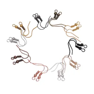Diverse Metall-Ohrhaken in Gold Silber und Bronze für die DIY-Schmuckherstellung