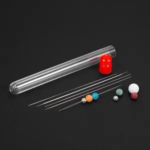 DIY jewelry beading needles set with storage tube and assorted colorful beads for necklaces